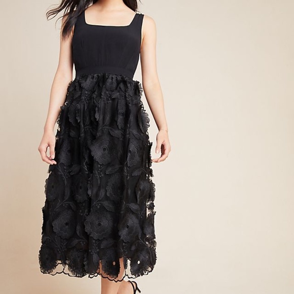 Anthropologie Dresses & Skirts - Anthropologie Florina Embroidered Midi/maxi Dress in Black - Size 6 - NWT